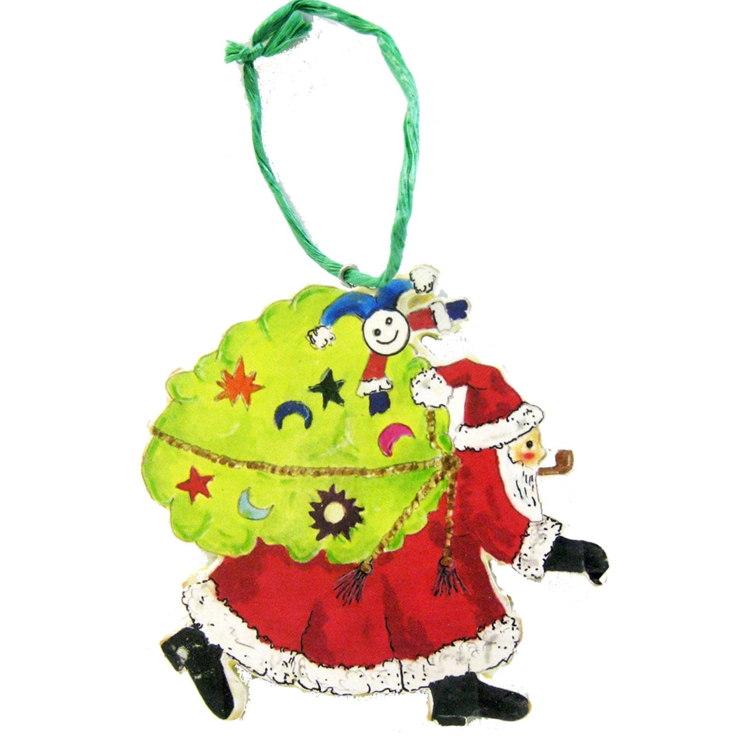 Santa with Sack Ornament Woodworking Pattern and Picture alt 0