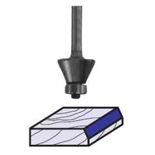 2308 Edge Bevel Router Bit 30 A 1/4" SH 7/8" CL X 3/4" CH 2-3/4" OL alt 0
