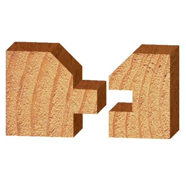 3374 Vee Panel Tongue And Groove (2) Router Bit 1-3/4" D X 1" CL X 2-3/4" OL alt 0