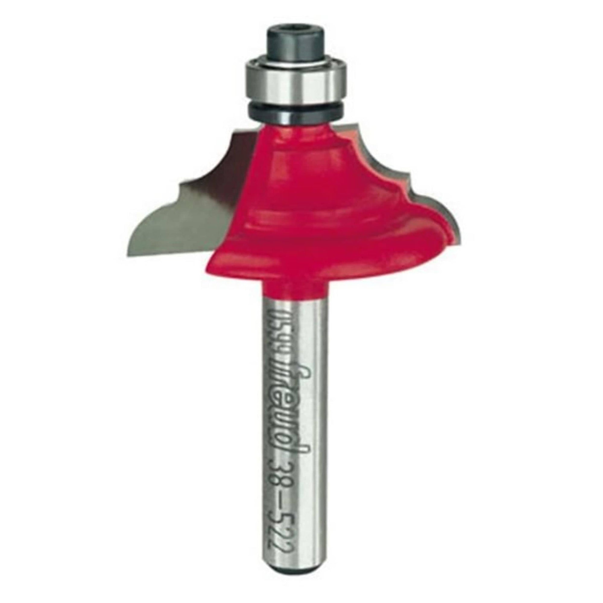 38-522 Classical Bold Cove And Bead Router Bit 1/4" SH 1-1/4" D 7/16" CL 3/16" R alt 0