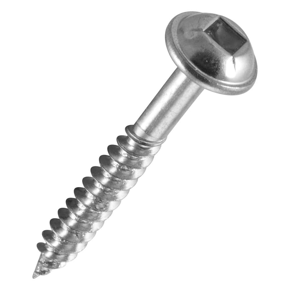 Pocket Hole Screws for Hardwoods- 1 1/4" Long Fine Self-Cutting Threaded Square Drive- 500 Piece
