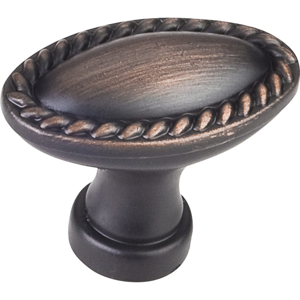 Lindos Oblong Knob, 1-3/8" O.L., Brushed Oil Rubbed Bronze alt 0