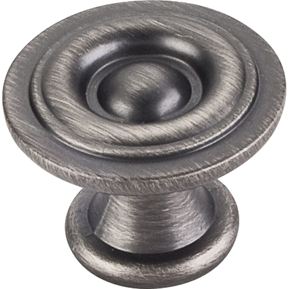 Syracuse Knob, 1-3/16" O.L., Brushed Pewter alt 0