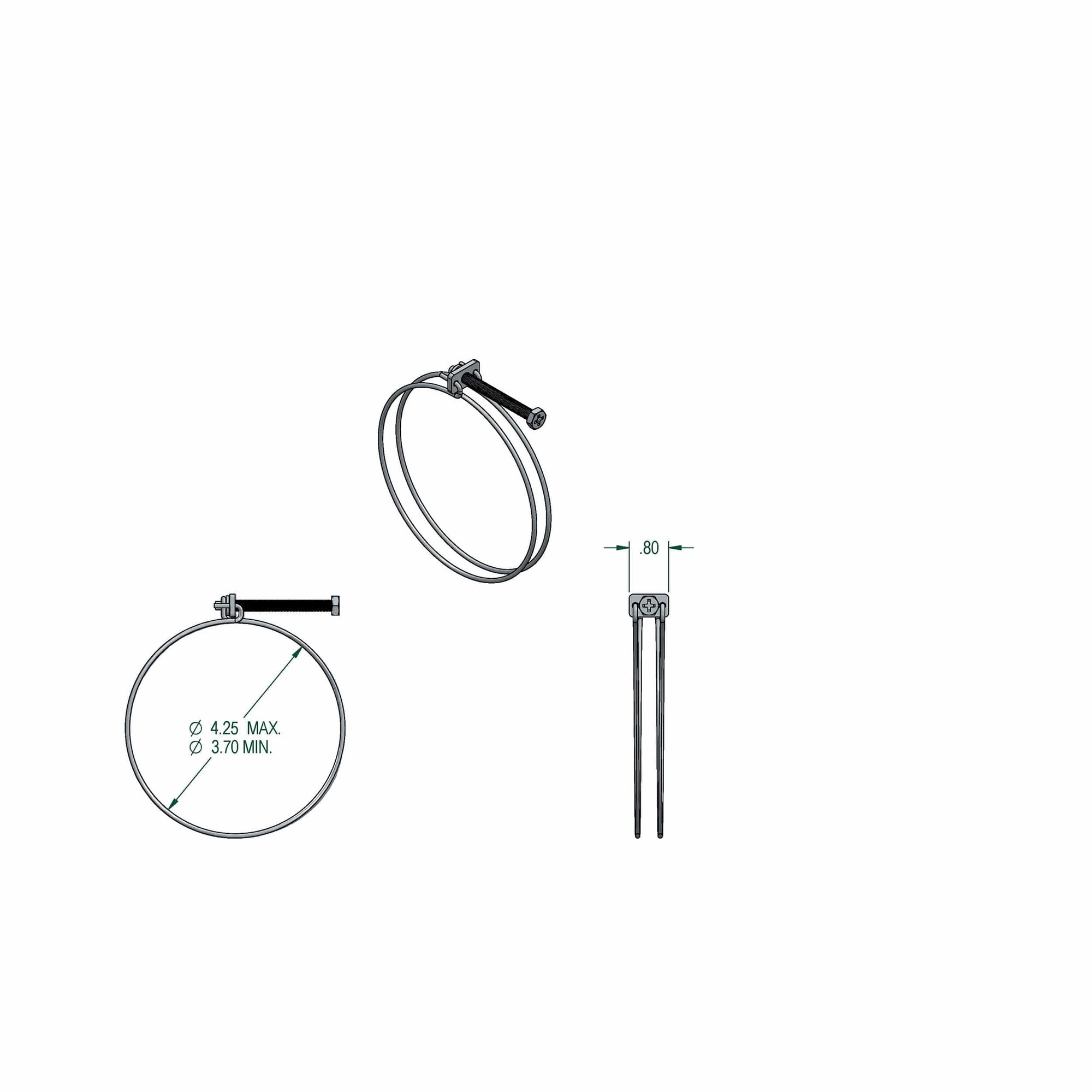 4" Wire Hose Clamp alt 0