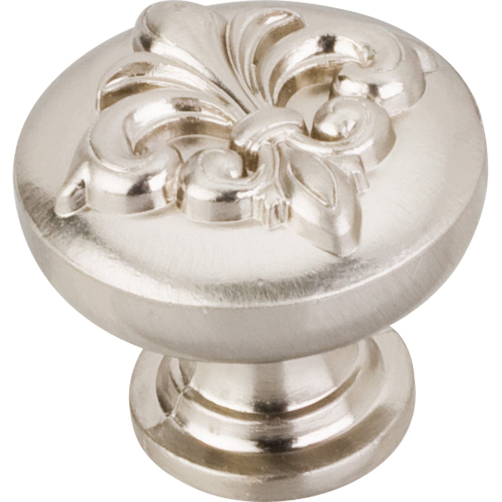Lafayette Fleur-de-lis Knob, 1-3/8" Dia., Satin Nickel alt 0