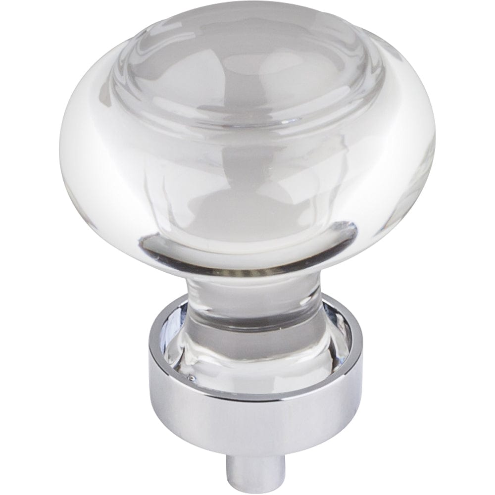 Harlow Small Button Glass Knob, 1-7/16" Dia., Polished Chrome alt 0
