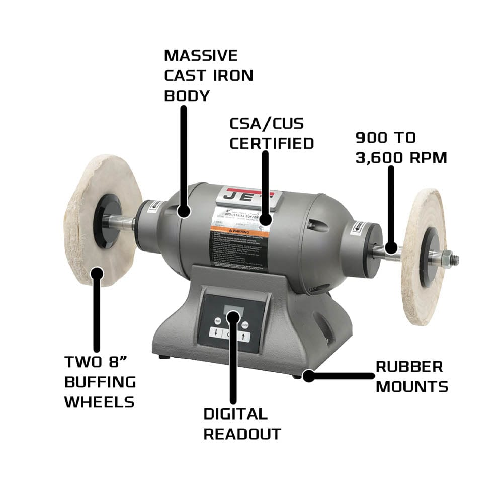IBG-8VSB 8" Variable Speed Industrial Buffer