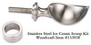 Stainless steel woodworking ice cream scoop kit with threaded handle and collar.