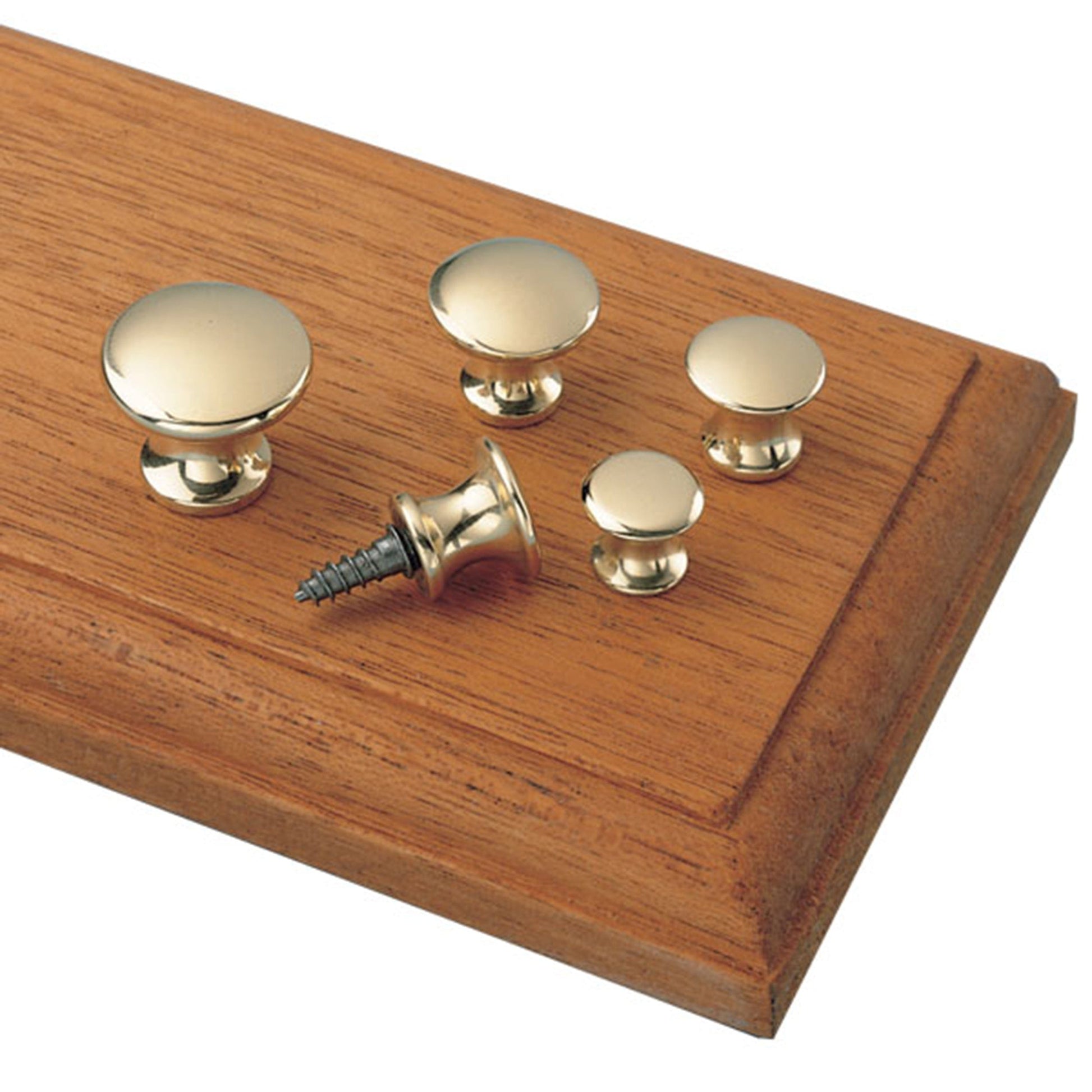 Brass Knob 1/2" D 7/16" Tall alt 0