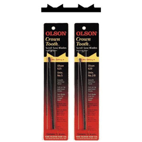 Crown Tooth Scroll Saw Blade .011" x .024" x #2/0 x 20 TPI, 12 Pack