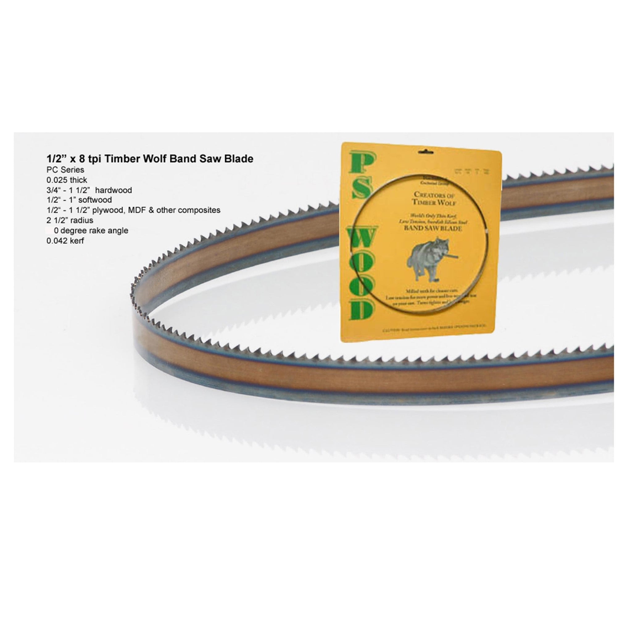 Bandsaw Blade - 133" x 1/2" x 8 TPI - Raker alt 0