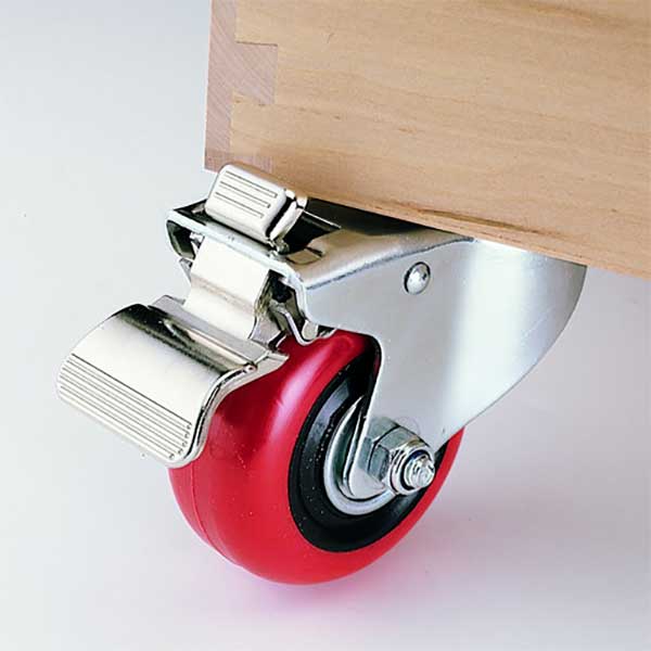 3" HD Caster - Double Locking - Swiveling - 1/2" Mounting Hole alt 0