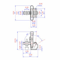 Vertical T Handle Toggle Clamp - 1-5/16" x 1/8" - 200 lb Capacity alt 0