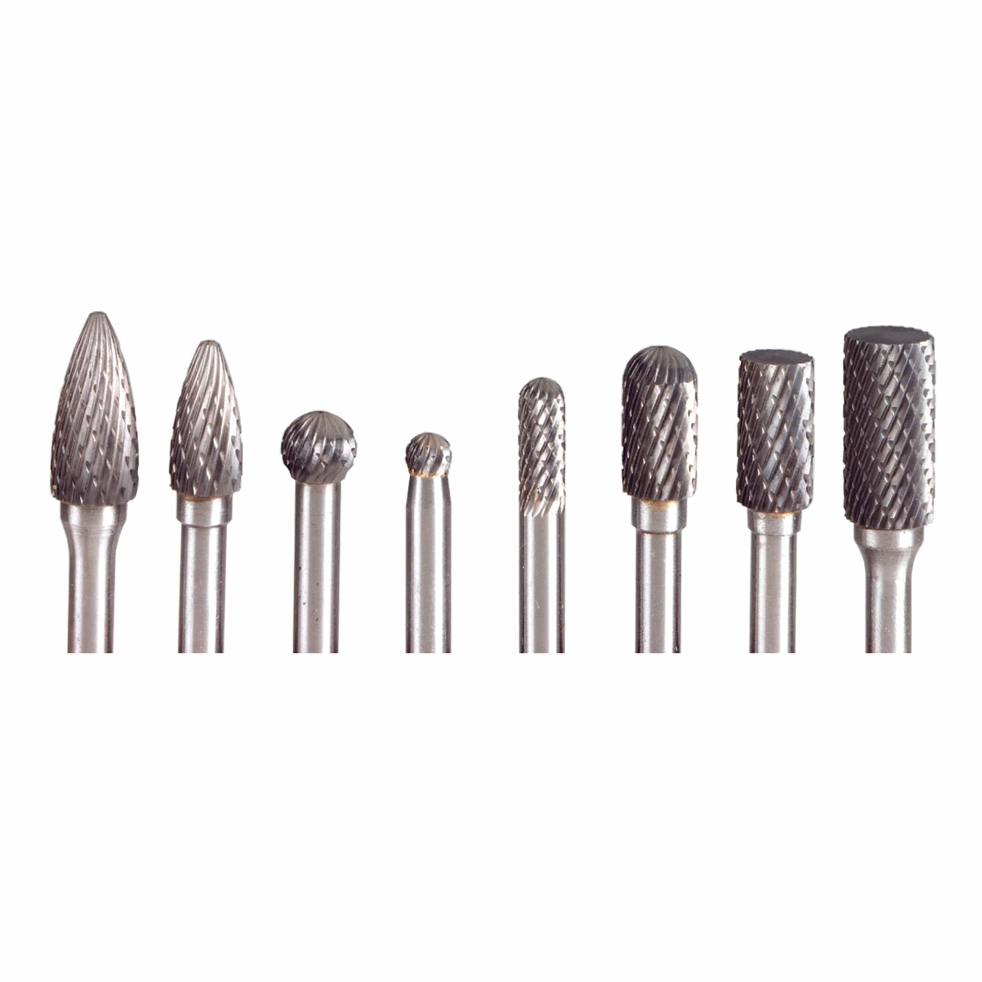 Solid Carbide Carving Burr Set - 1/8" Shank - 8 Piece alt 0