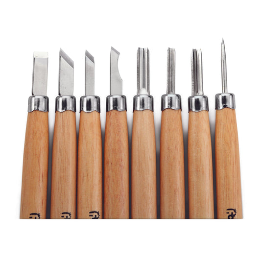 Detail Carving Tool Set - Full Size - 8 Piece alt 0