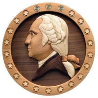 Intarsia Presidential Dollar Plaque - Downloadable Plan alt 0