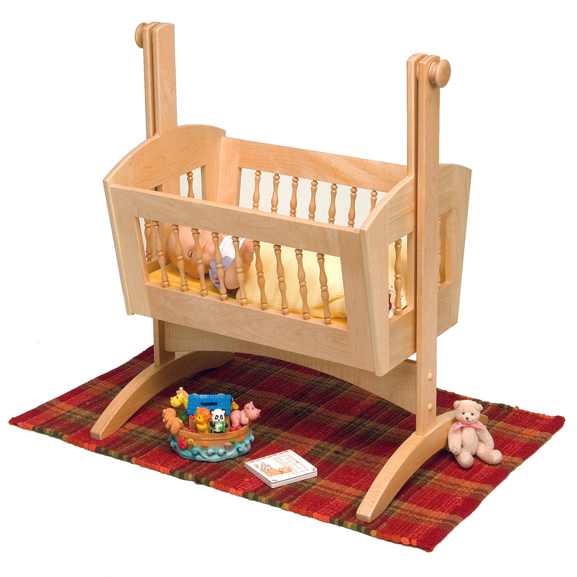 Woodworking Project Paper Plan to Build Pendulum Doll Cradle alt 0