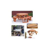 Woodworking Project Paper Plan to Build Octagon Picnic Table alt 0