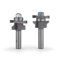 Round Stile and Rail Door Router Bit Set - 1/2" SH - 1-5/8" OD x 1" CL - 2 Piece alt 0
