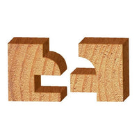 Round Stile and Rail Door Router Bit Set - 1/2" SH - 1-5/8" OD x 1" CL - 2 Piece alt 0