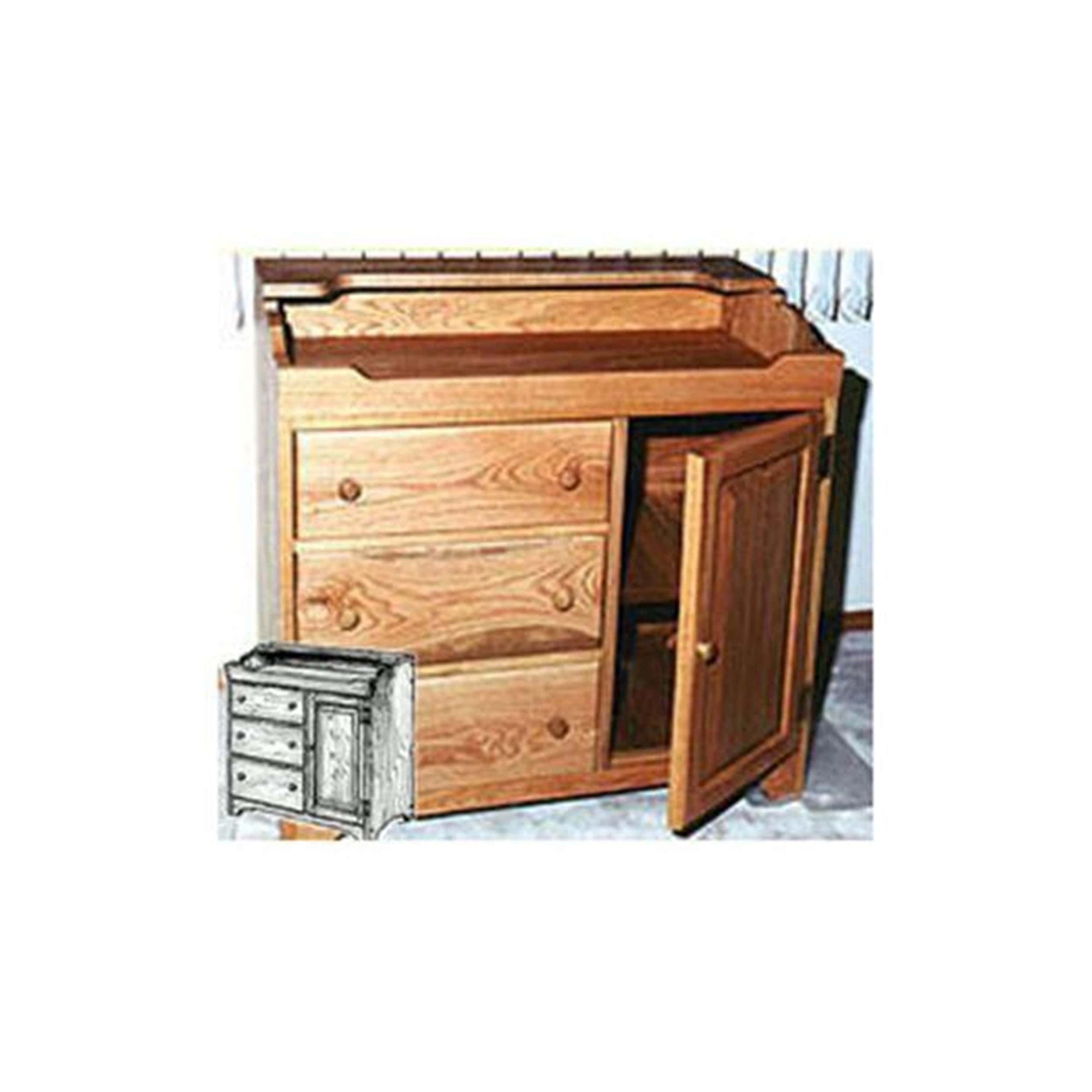 Woodworking Project Paper Plan to Build Early American Dry Sink alt 0