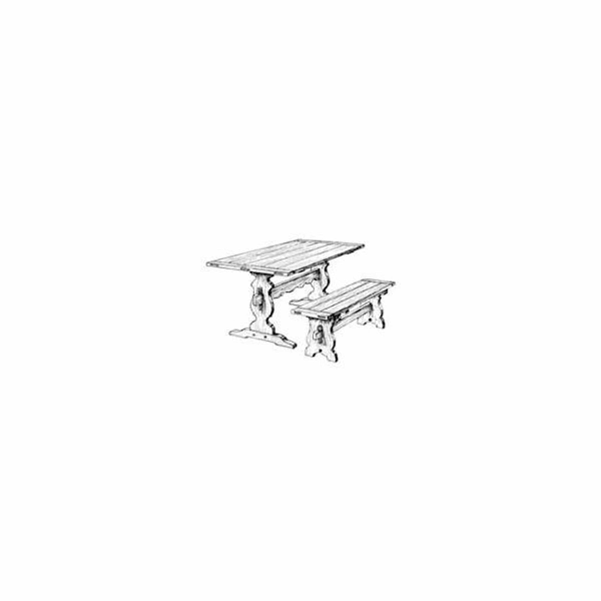 Trestle Dining Table And Bench Woodworking Plan alt 0