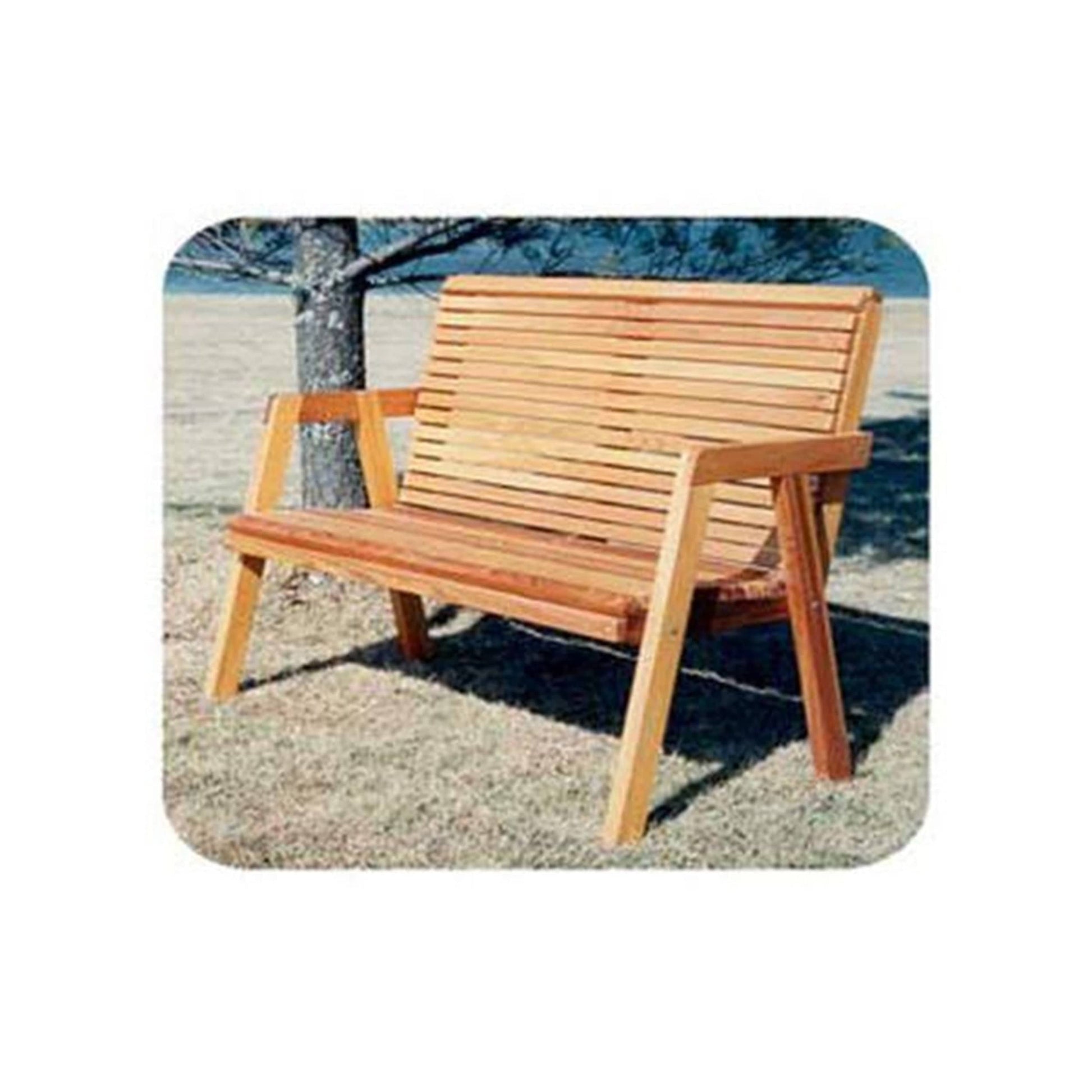 Woodworking Project Paper Plan to Build Simple Patio Bench alt 0