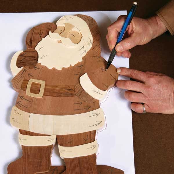 Intarsia Santa - Downloadable Plan alt 0