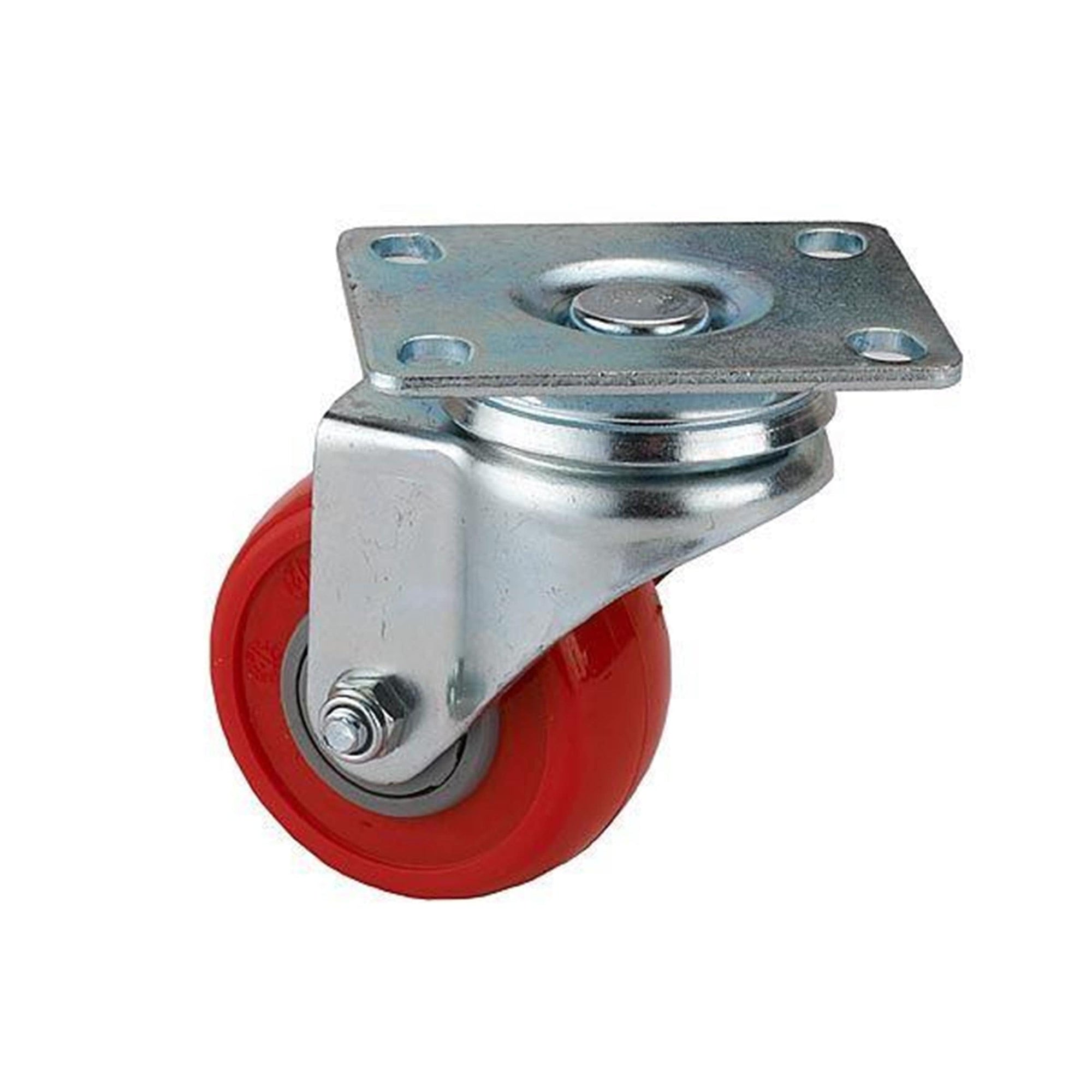 2-1/2" HD Caster - Non-Locking - Swiveling - 4 Hole Mounting Plate alt 5