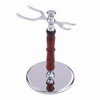 Deluxe Razor & Shaving Brush Stand Turning Kit - Chrome alt 0