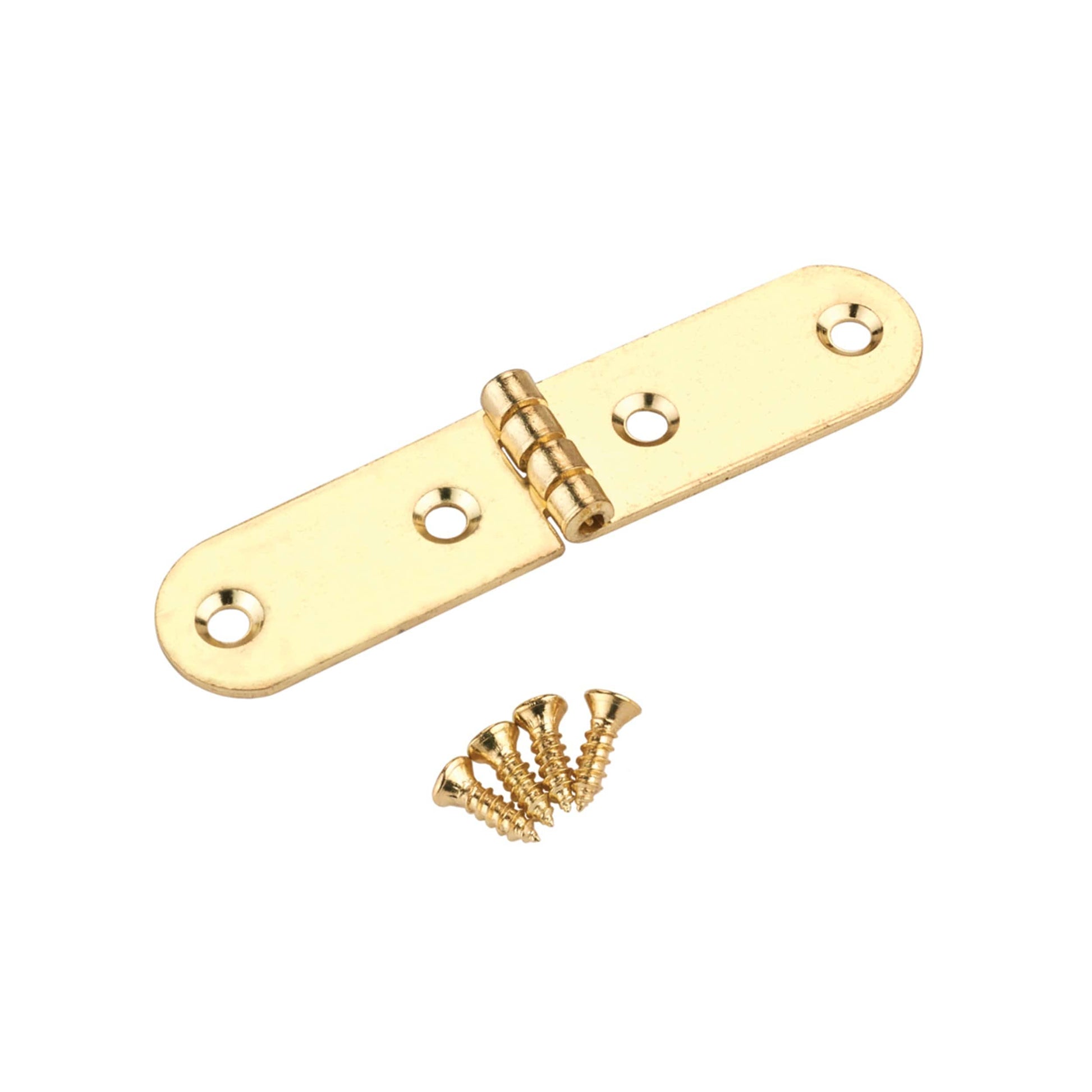 Small Utility Hinge - 56 mm x 13 mm - Brass Plated alt 0