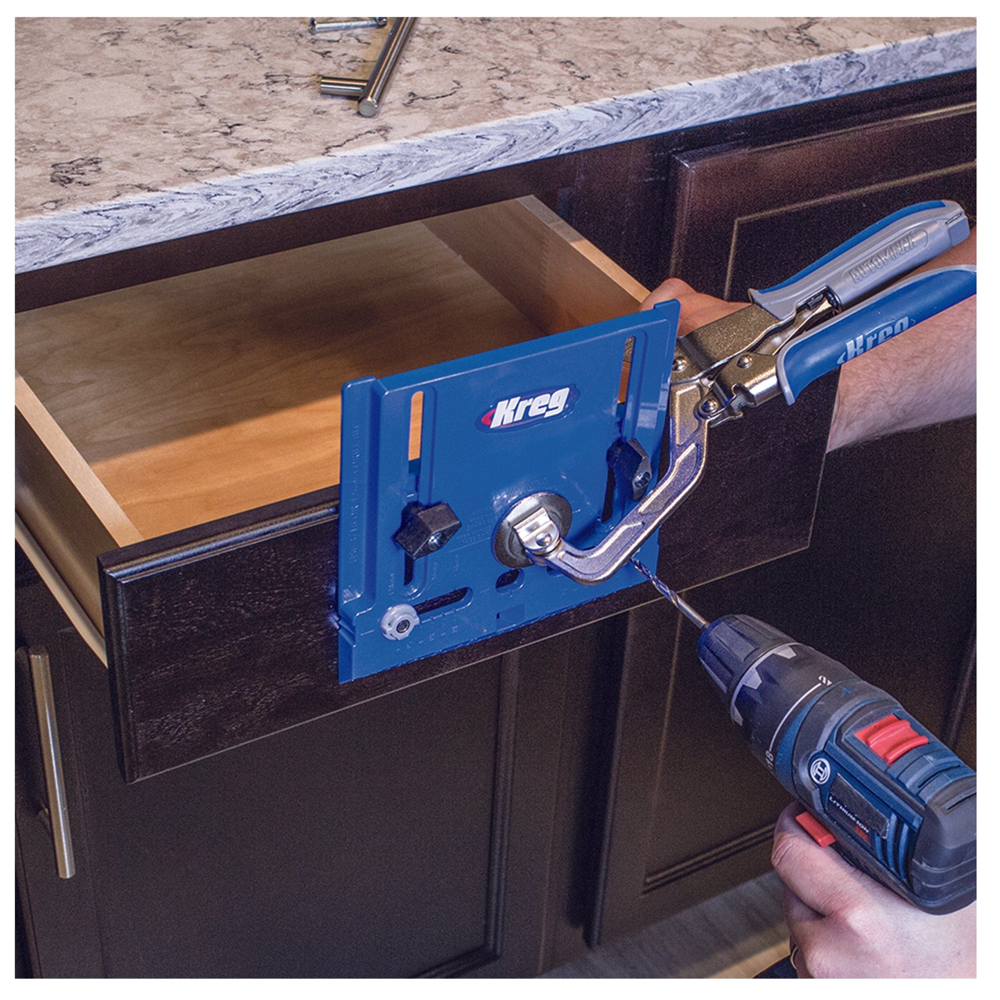 Cabinet Hardware Drilling Jig