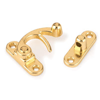 Hook Latch with Screws - Small - Polished Brass Plated alt 0