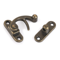 Hook Latch with Screws - Small - Antique Brass alt 0