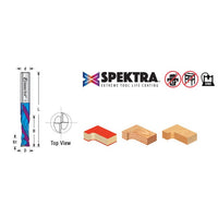 46170-K 1/4" CNC Solid Carbide Compression Spiral Router Bit, 1/4 Diameter x 7/8 x 1/4 Inch Shank alt 0