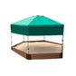 Classic Sienna 7' x  8' x 5.5 " Composite Hexagon Sandbox Kit with Telescoping Canopy/Cover - 2" profile alt 5