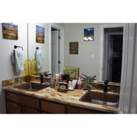 Rectangle Under Counter Hammered Copper Bathroom Sink alt 0