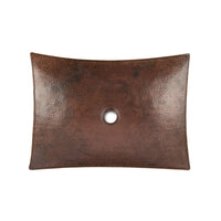 18" Rectangle Modern Slope Hammered Copper Sink alt 0