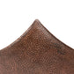 18" Rectangle Modern Slope Hammered Copper Sink alt 0