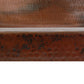 19" Rectangle Skirted Vessel Hammered Copper Sink alt 0