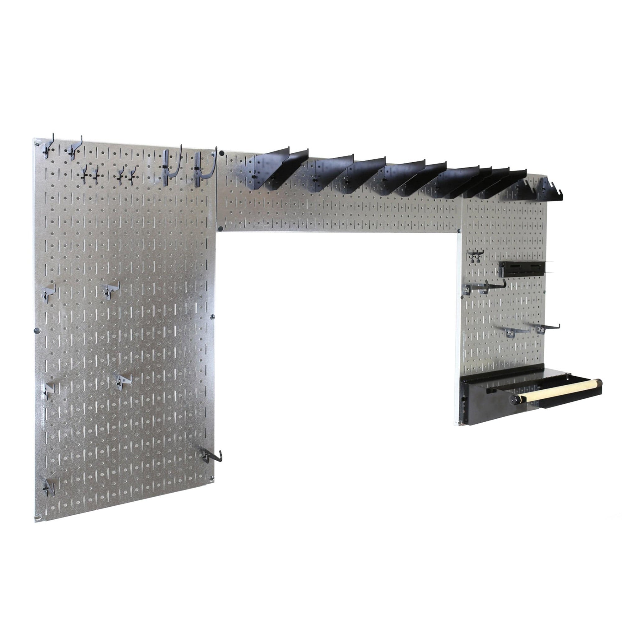 Lazy Guy DIY Maker Woodworking Tool Storage Organizer Set, Galvanized Metallic Steel alt 0