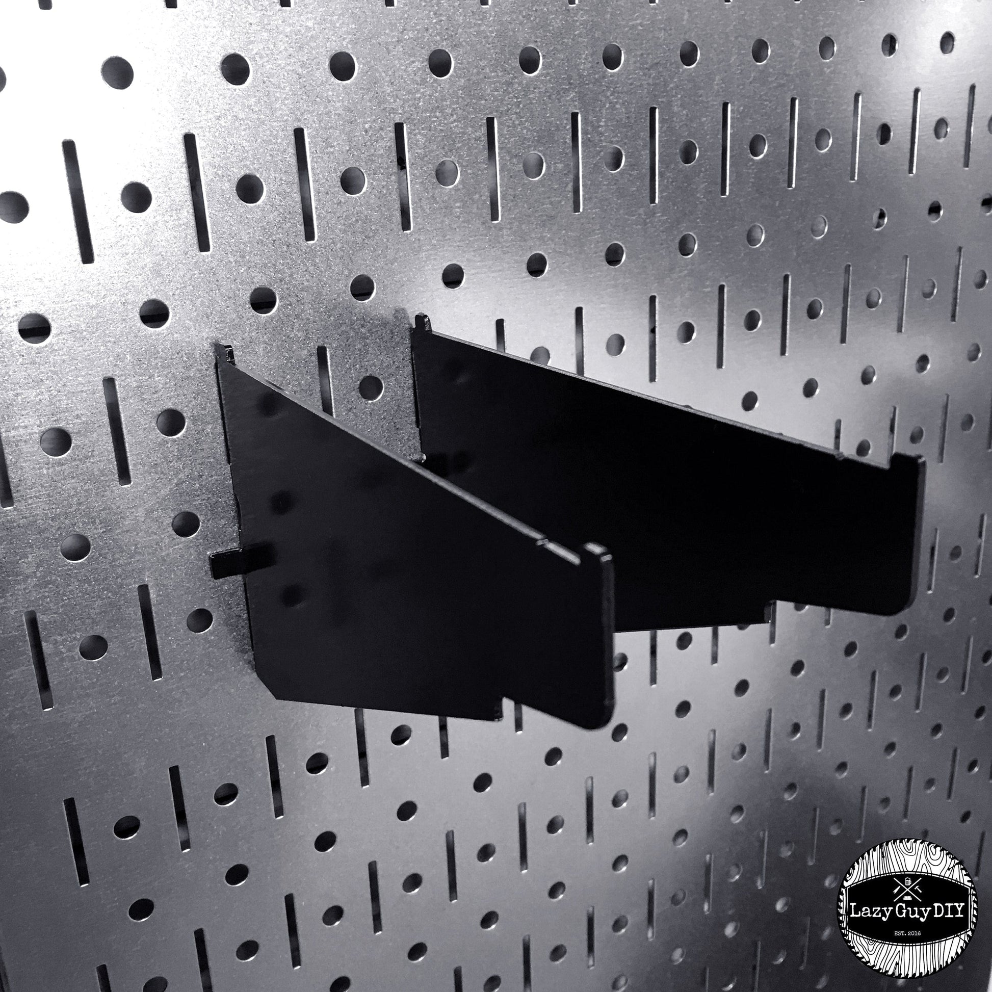 Lazy Guy DIY Maker Woodworking Tool Storage Organizer Set, Galvanized Metallic Steel alt 0