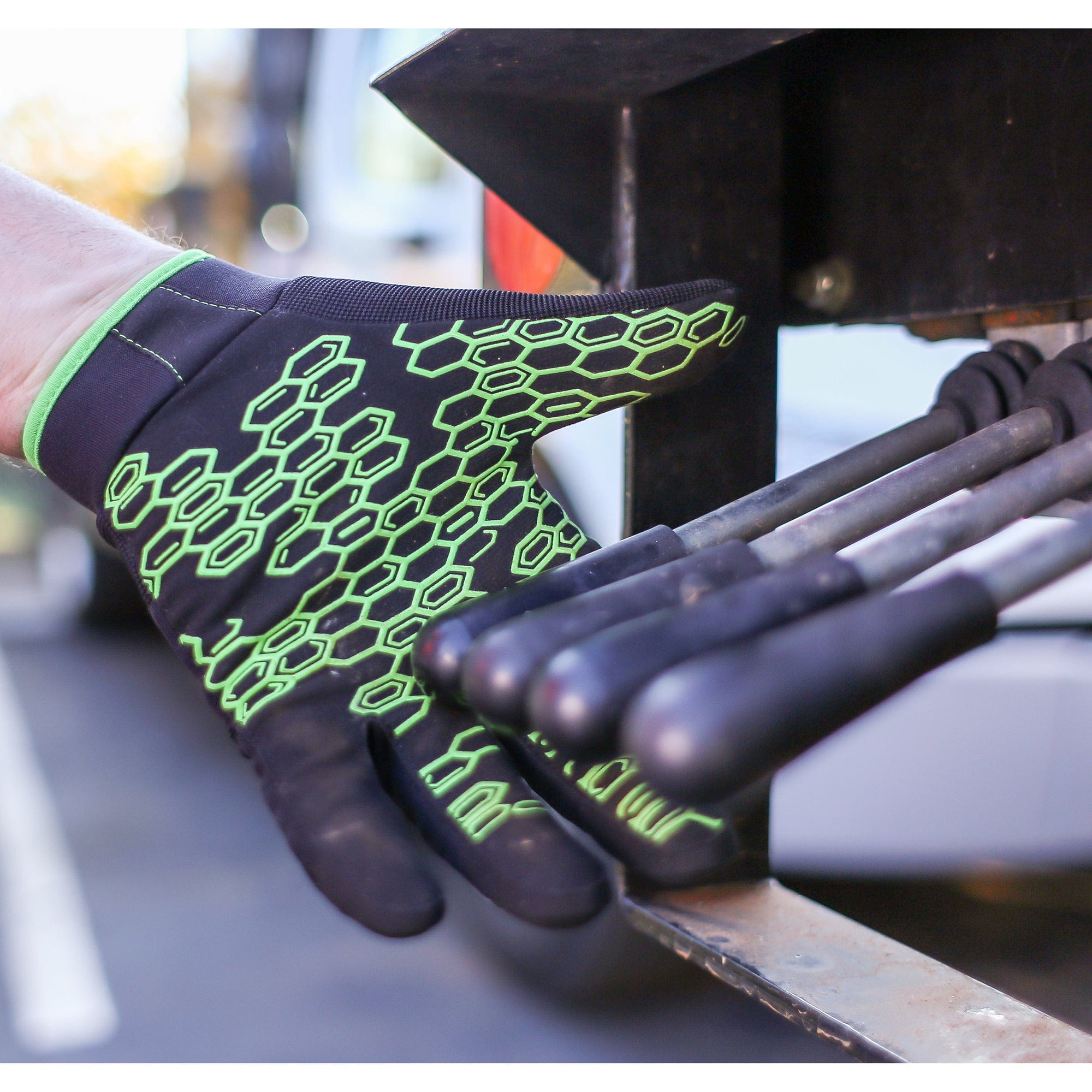 Grasper Gloves, Black/Green, XL alt 0