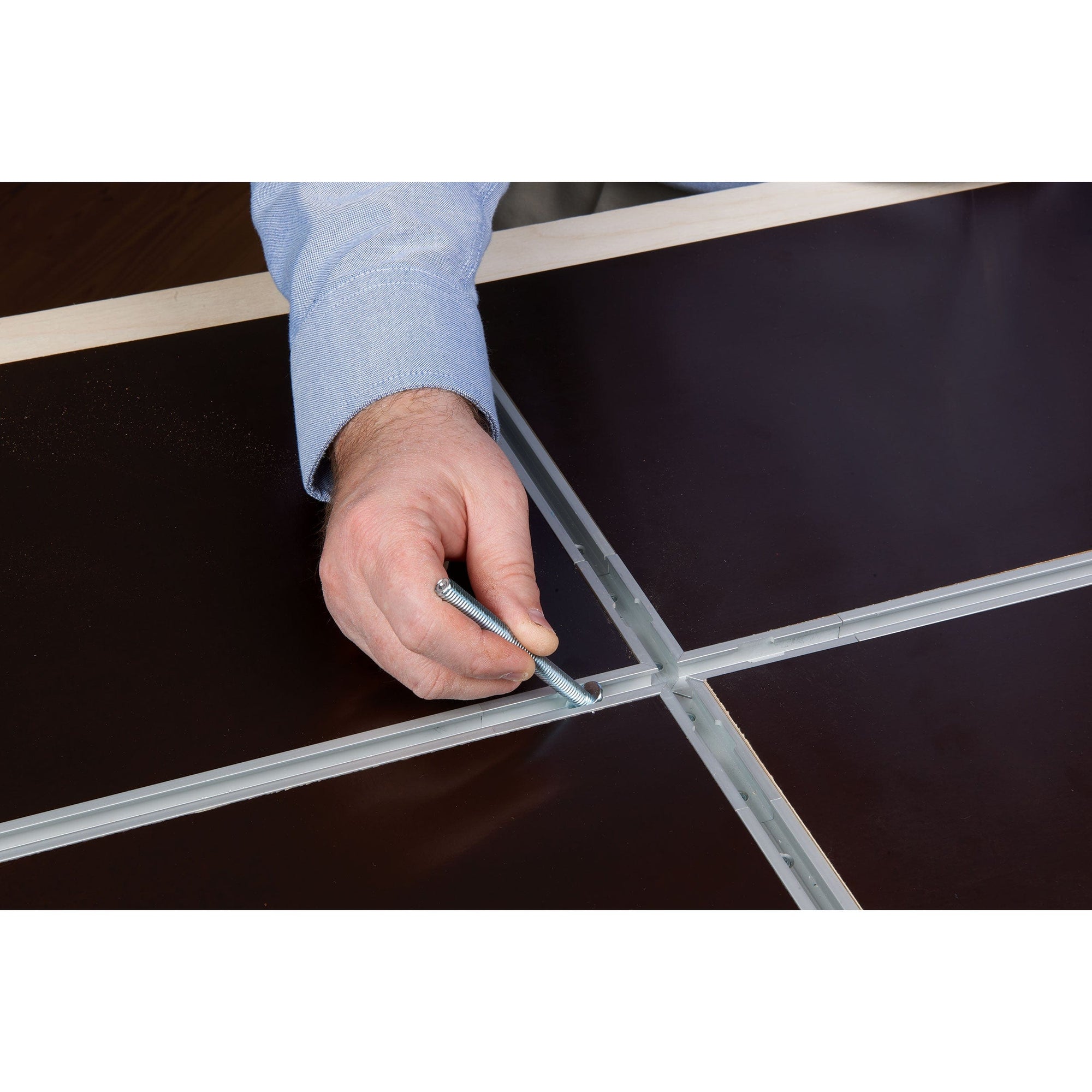 Standard 1/4" T-Track Cross Junction - 4 Piece alt 0