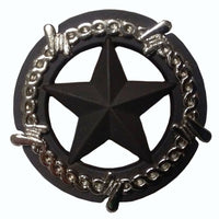 Star with Barbed Wire Knob, Brown/Nickel alt 0