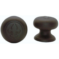 Fleur De Lis Round Knob, Oil Rubbed Bronze alt 0