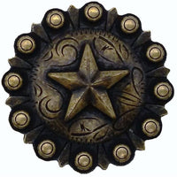 Star Conch Knob, Brass Oxide alt 0