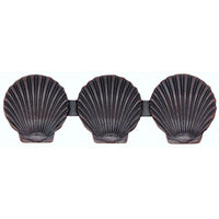 Triple Scallop Seashell Pull, Oil Rubbed Bronze alt 0