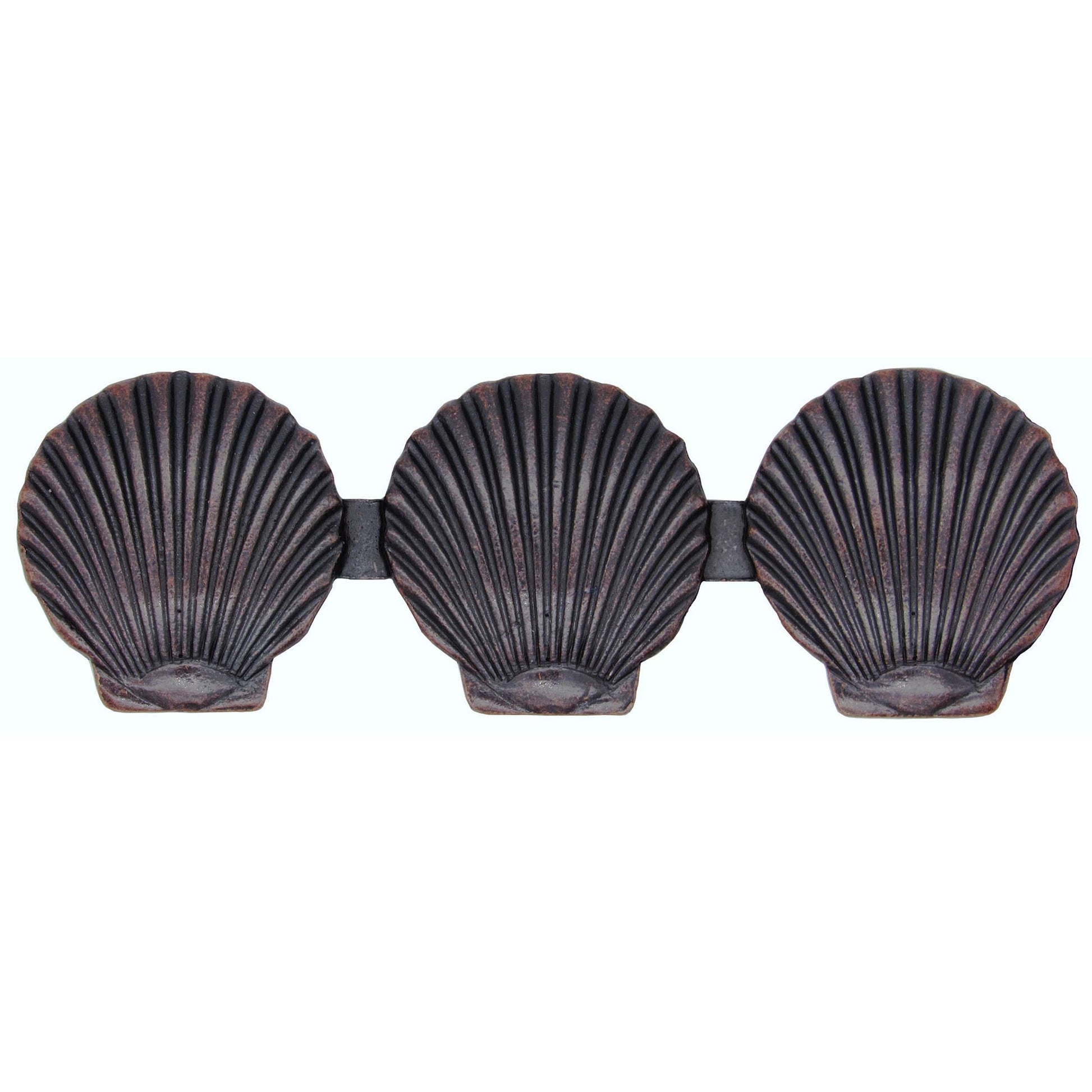 Triple Scallop Seashell Pull, Oil Rubbed Bronze alt 0