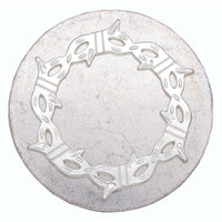 Round Knob with Barbed Wire, Satin Nickel alt 0